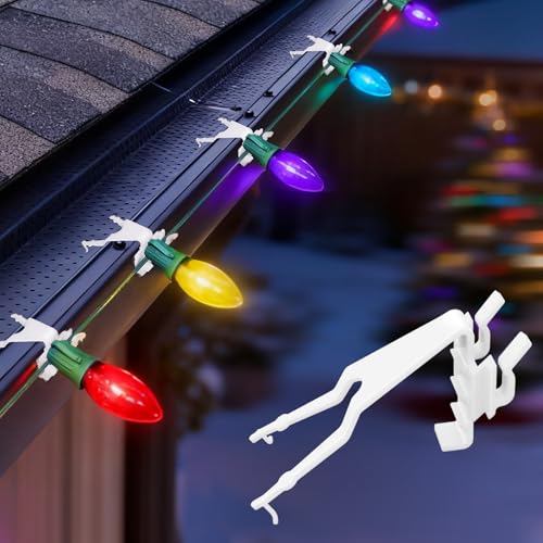100Pcs Christmas Gutter Clips for Outdoor Lights - Fits Gutter Guard - Variation of THIS listing 100