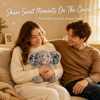 Personalized Photo Elephant Stuffed Animal with Hidden Ear Pictures - Style 95
