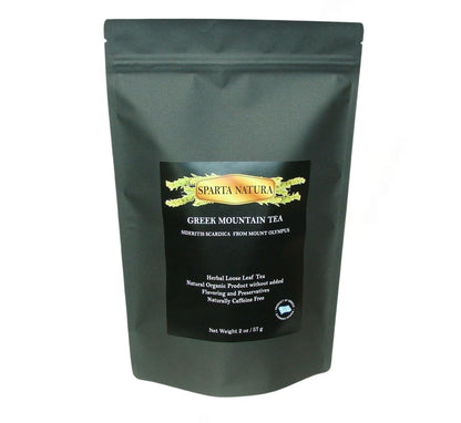 Sparta Natura Greek Mountain Tea, Organic from Mount Olympus, Herbal Loose Leaf Tea for Natural Health