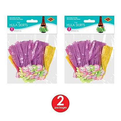 Beistle Kitchen Drink Hula Skirts, Multicolored, 0 US