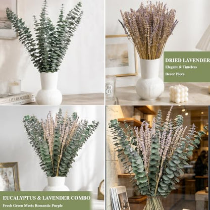 52 PCS Preserved Eucalyptus and Lavender Shower Bundle for Bathroom Decor