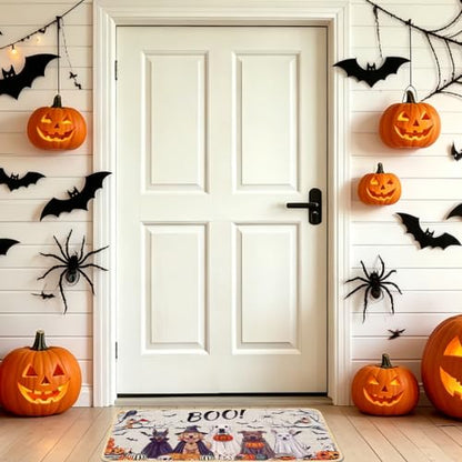 Halloween Ghost Dog Doormat 28x16 inches - Ghost Puppy Variation