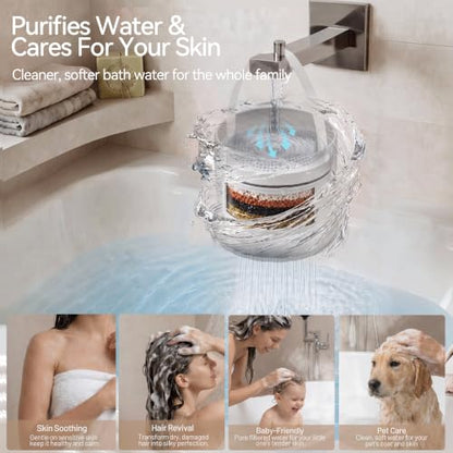 JDO Bath Filter for Tub Faucet - Matte Black Upgraded 3000 Gallon Water Filter
