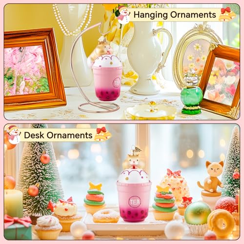 Glass Hamster Christmas Ornament - Hand-Painted Holiday Tree Decor