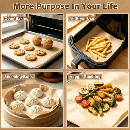 300 PCS Baking Parchment Paper Sheets - Non-Stick, Food Grade, 8x6 Inches