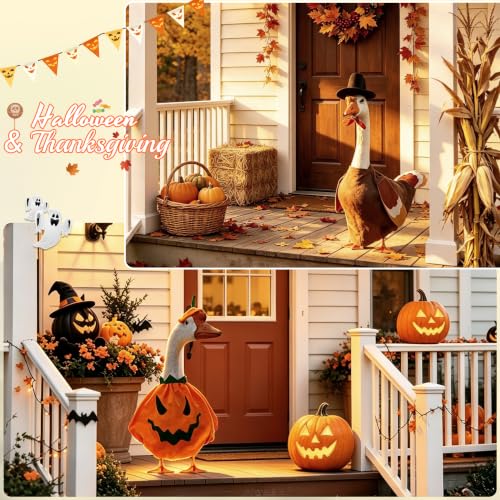 8-Count Porch Goose Costumes - All-Season Lawn Decor for 23 Inch Geese (Variation: 8)