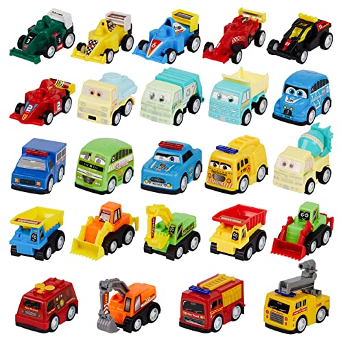 Christmas Advent Calendar with 24 Pull Back Cars - Holiday Countdown Toy for Kids