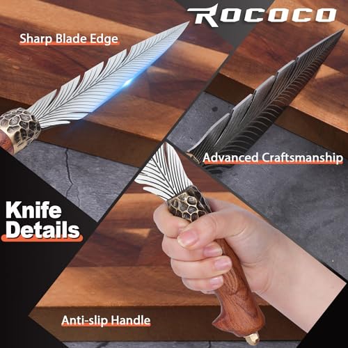 8-Inch Boning Knife & Feather Viking Knife Set for Meat, Fruits & Vegetables