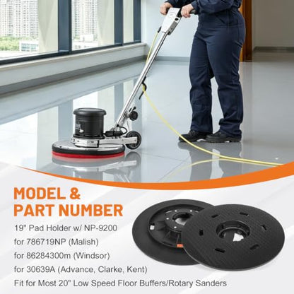 19-Inch Floor Buffer Pad Driver Holder for 20-Inch Buffers - Universal Scrubber Attachment