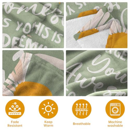 Green You Are Awesome Blanket for Women - Inspirational Gift