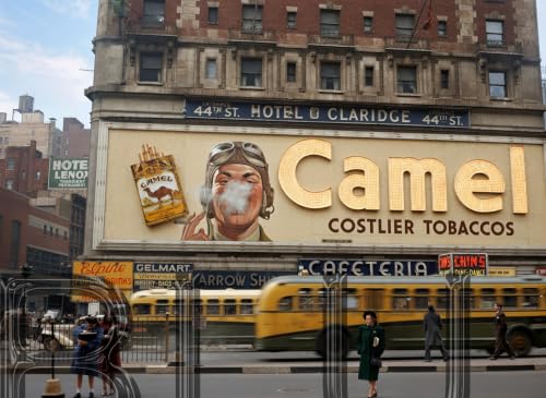 1943 New York Camel Cigarette Advertisement Wall Art Print - Times Square Vintage Poster