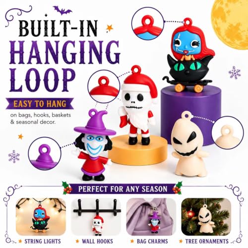 Black Nightmare Be Christmas Figures 24 Pcs Halloween Collectible Set