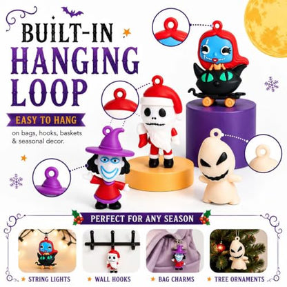 Black Nightmare Be Christmas Figures 24 Pcs Halloween Collectible Set