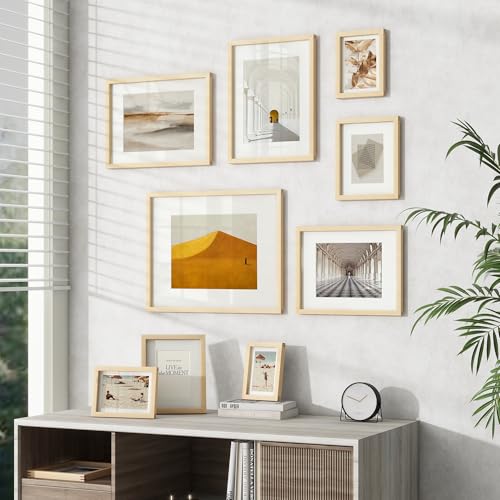Maple Wood Picture Frame 4x6 Photo Collage Wall & Tabletop Display - Natural Finish - Variation: Maple / 4X6, 1P