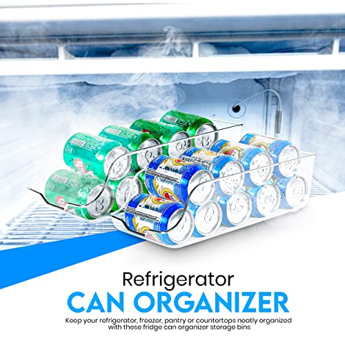 Utopia Kitchen Can Organizer For Pantry - Soda Can Storage Organizer Pantry, Fridge & Freezer Organization - Holds Food & Soup Can (Clear)