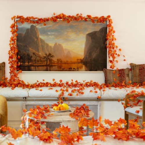 98Ft Fall Leaf Garland with Maple Leaves for Thanksgiving & Holiday Decor - Autumn Vines, Artificial Fall Decor for Home & Wedding - Variation of THIS listing
