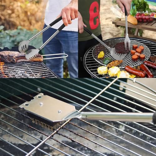 Black Golf BBQ Grill Accessories Set - 8-Piece Outdoor Cooking Gift for Men & Golfers