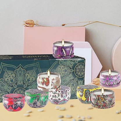 24 Pack Scented Soy Wax Candles Gift Set - Brown Variation