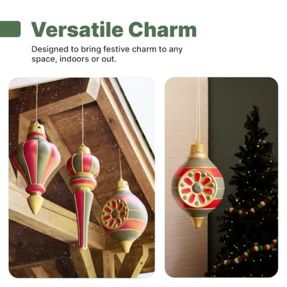 Large Outdoor Christmas Ornaments Set - Paintable, Weather-Resistant Holiday Decorations