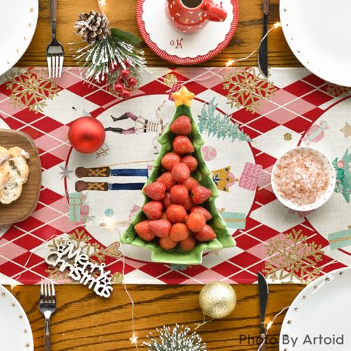 Christmas Nutcracker Table Runner 13x90 Inch Holiday Home Decor
