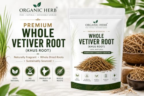 Organic Vetiver Root for Potpourri & Natural Fragrance - 4 oz