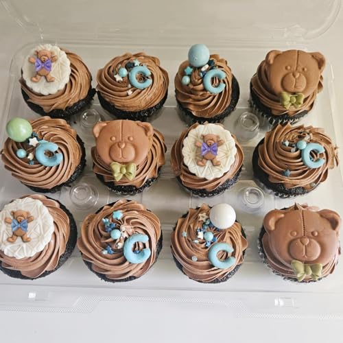 3 Pcs Bear Silicone Mold Set for Cake Decoration and DIY Crafts - Bow + Bears