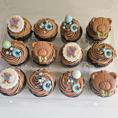 3 Pcs Bear Silicone Mold Set for Cake Decoration and DIY Crafts - Bow + Bears
