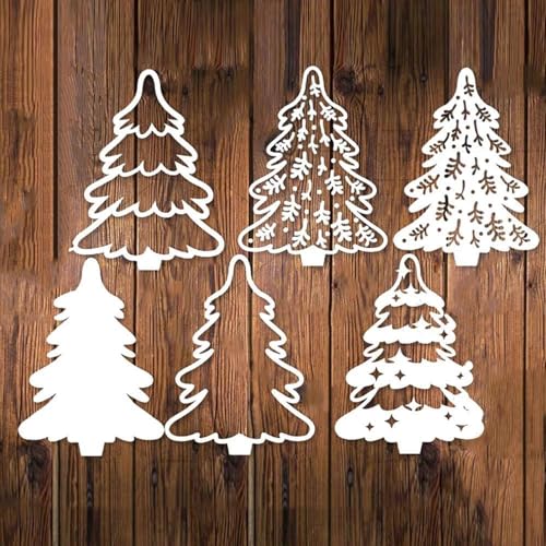 Christmas Tree Scrapbooking Die-Cuts Set - 10.9x7cm for Card Making & Paper Crafts