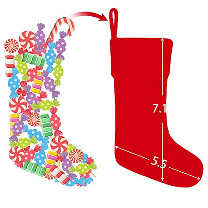 Personalized Christmas Stockings with Embroidered Initials - 7.1 Inch Holiday Decor