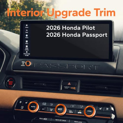 Honda Pilot & Passport 2026 Knob Covers - Orange, 4PCS Interior Accessories