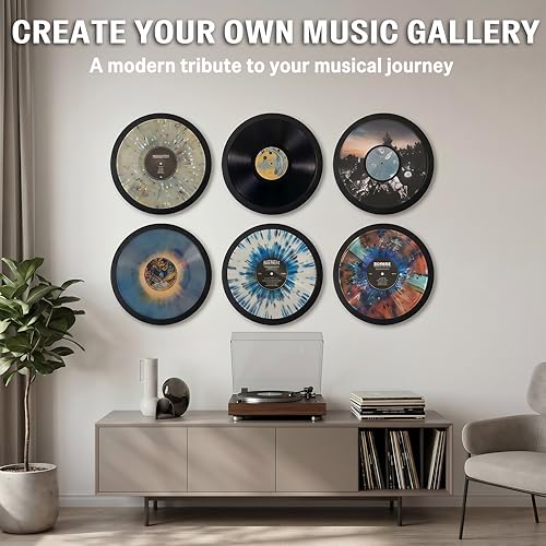 12 Inch Vinyl Record Frame Wall Mount & Tabletop Display Black