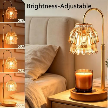 Dimmable Candle Warmer Lamp with Timer & 2 Bulbs - Home Decor
