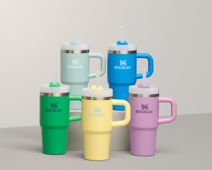 STANLEY Quencher H2.0 Tumbler - 20 oz Insulated Stainless Steel with Handle & Straw | BPA-Free | Meadow Color