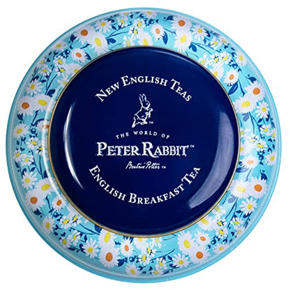 New English Teas Peter Rabbit's Daisies Tea Tin with 240 English Breakfast Teabags, Beatrix Potter