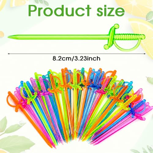 200 Pcs Colorful Cocktail Picks & Fruit Skewers for Party Food & Drinks