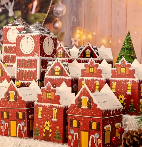 DIY Fillable Advent Calendar Boxes Set for Christmas Countdown Gift Wrapping