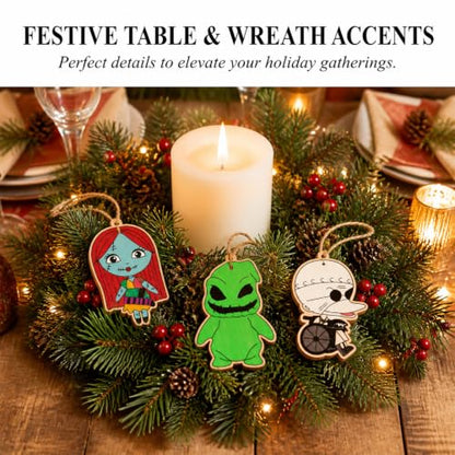 36PCS Halloween Christmas Ornaments Decorations Set Spooky Cartoon Designs