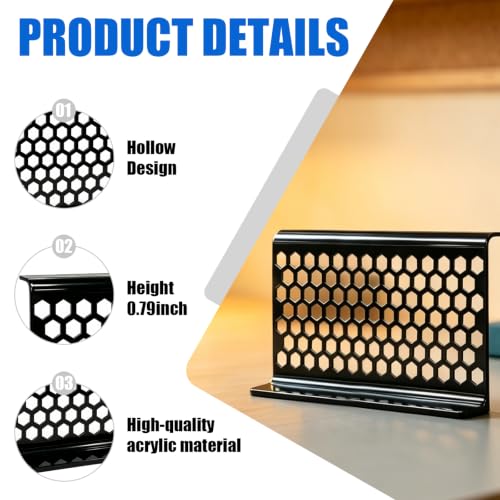Honeycomb 24 Pack Black Acrylic Trading Card Risers for Display Cases