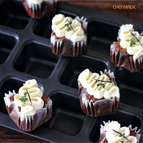 CHEFMADE Muffin Cake Pan, Nonstick 4-Inch 4Pcs Cupcake Pan Set Muffin Cake Pan, Nonstick 4-Inch 4Pcs Cupcake Pan Set