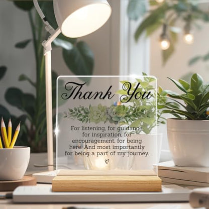 Thank You Gifts Acrylic Desk Sign - Appreciation Office Decor - Office Gifts-Acrylic-C