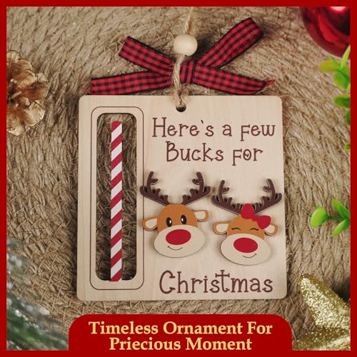 Christmas Money Holders for Cash - Here's a Few Bucks for Christmas Ornament Gift