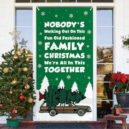Funny Christmas Vacation Door Cover - Griswold Family Holiday Decor - Together Variation