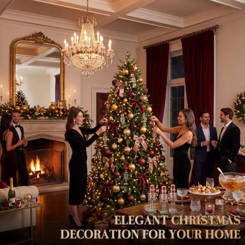 6 Pack Acrylic Nutcracker Christmas Ornaments Hanging Decorations - Clear Festive Tree Decor
