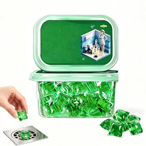 Green Bio-Enzyme Drain Deodorizer Capsules - Instant Odor Eliminator Pods