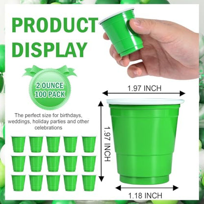 Disposable Christmas Shot Glasses 2oz Pack of 100 - Red & Green