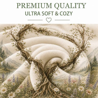 Personalized Wedding Gift Blanket for Couples Heart Tree Design - 02