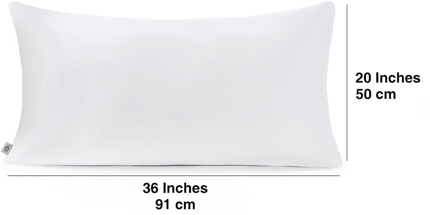 UGG Danielle Cooling King Size Hypoallergenic Down Alternative Luxury Hotel Bed Pillow for Stomach Back or Side Sleeper with Machine Washable Cover, 20-inch x 36-inch, White