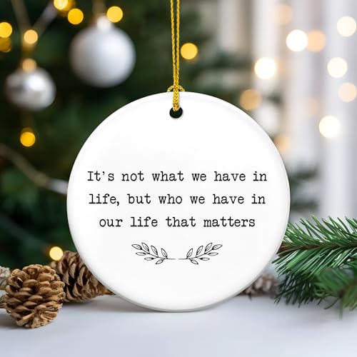 Christmas Ornaments Gifts for Women Men - Ceramic Holiday Keepsake - In Our Life Variation
