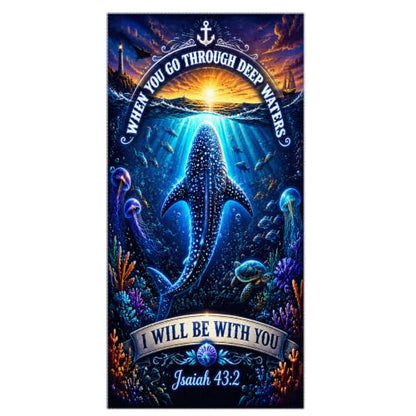 Whale Shark Ocean Beach Towel - Large 36x72 Inch Absorbent Quick-Dry Microfiber