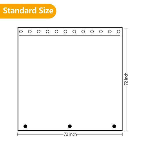Seenus Waterproof Fabric Shower Curtain Liner with 3 Extra-Large Magnets, 72 x 72 inch Washable Cloth Shower Liner Odorless Hotel Quality, Neutral White Lightweight Shower Curtain for Bathroom